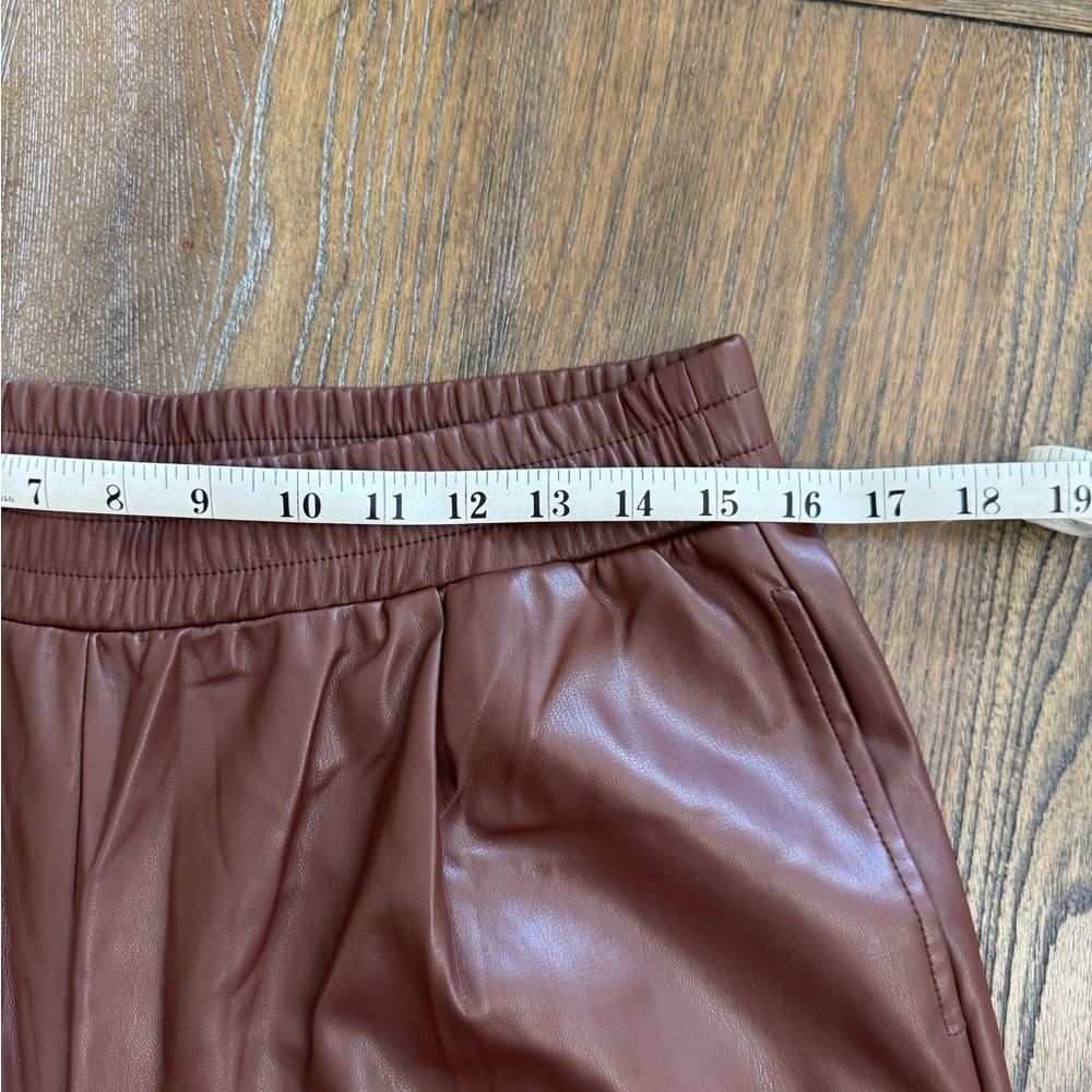 NWOT PU Leather Pants Brown Women's Size Large SUPER SOFT! - Picture 13 of 16